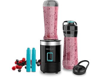 Draagbare Blender 350W - Compact, Inclusief 2 Bekers met Koelbuizen