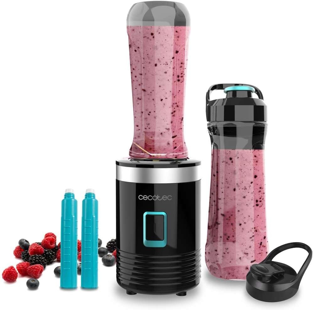 Draagbare Blender 350W - Compact, Inclusief 2 Bekers met Koelbuizen