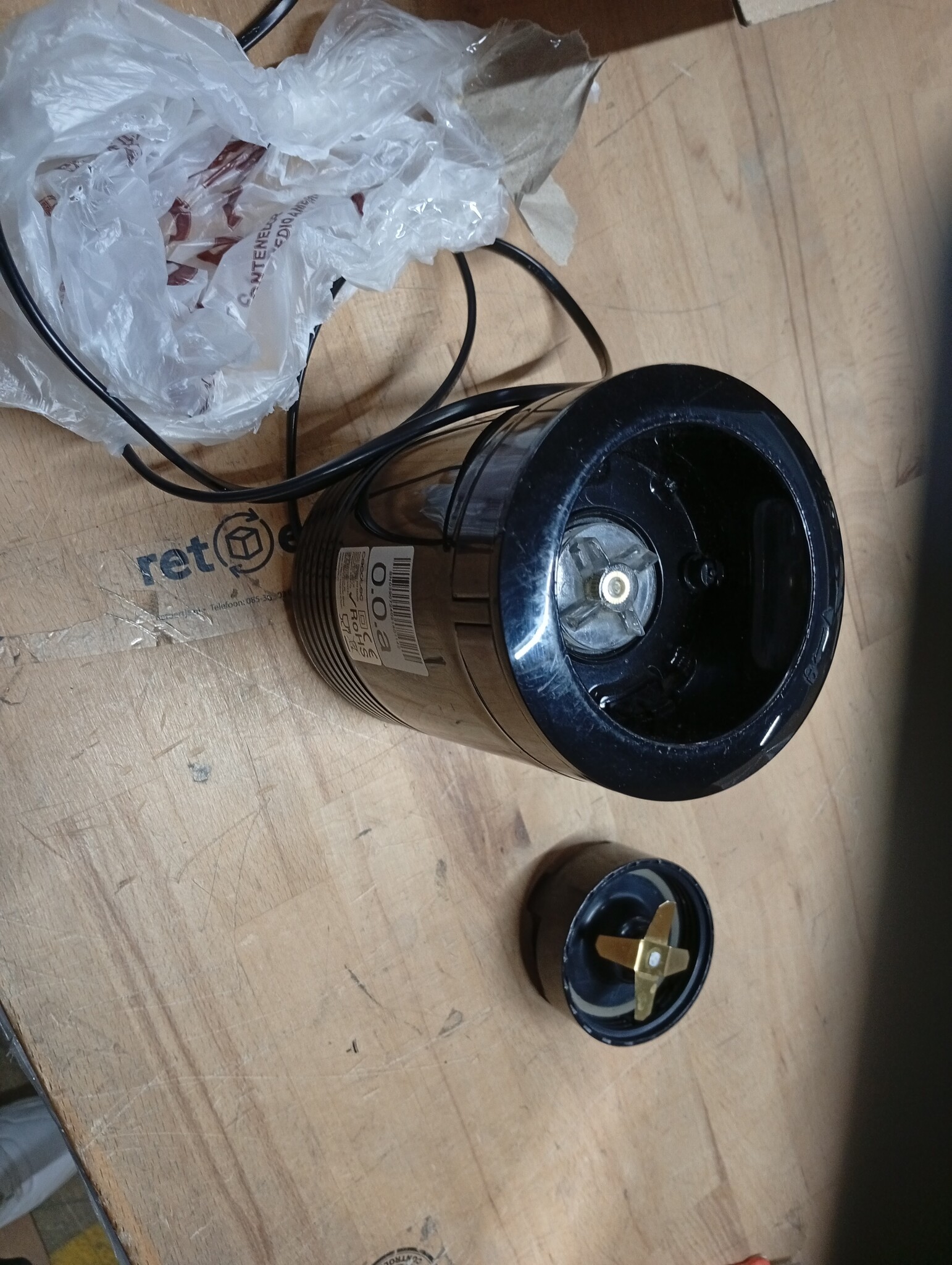 Draagbare Blender 350W - Compact, Inclusief 2 Bekers met Koelbuizen