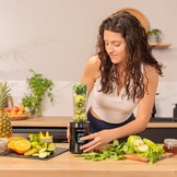 Draagbare Blender 350W - Compact, Inclusief 2 Bekers met Koelbuizen