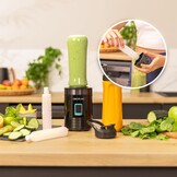 Draagbare Blender 350W - Compact, Inclusief 2 Bekers met Koelbuizen