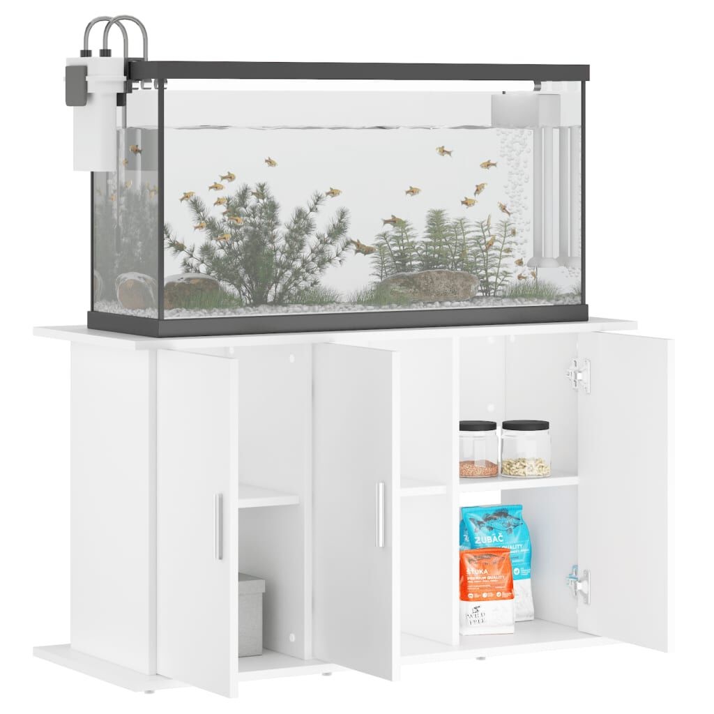Aquariumstandaard Bewerkt Hout Wit - 101x41x58 cm (34% Korting)