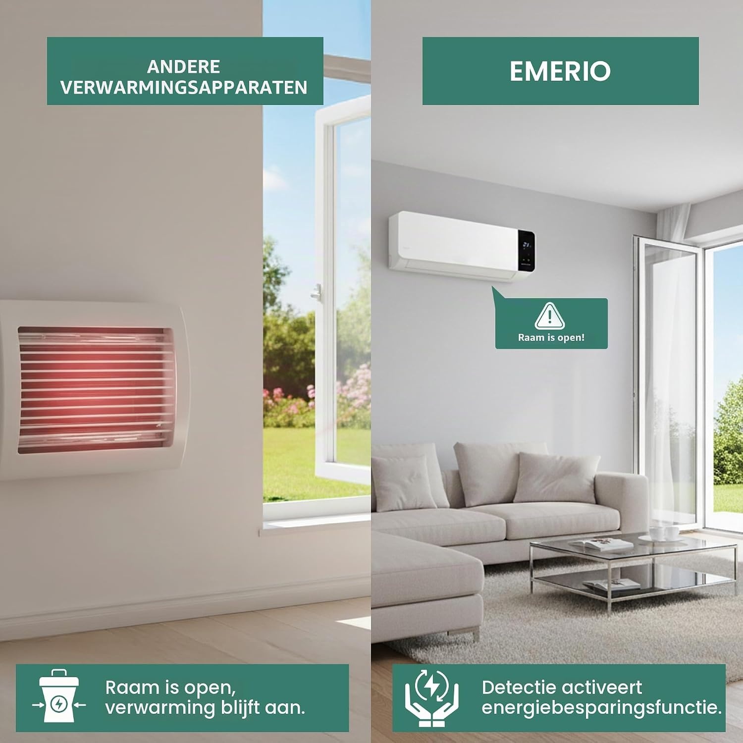 Wandventilatorkachel 2000W met Thermostaat & Timer - 33% Korting
