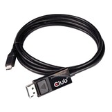 USB-C naar DisplayPort kabel CAC-1557 1.8m voor 8K60Hz HDR en 4K120Hz | DisplayPort 1.4 adapter Zwart