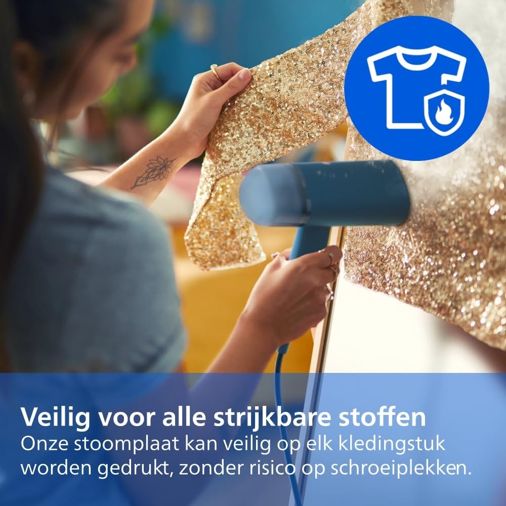 Philips Handheld Kledingstomer 1000W - Blauw (33% Korting)