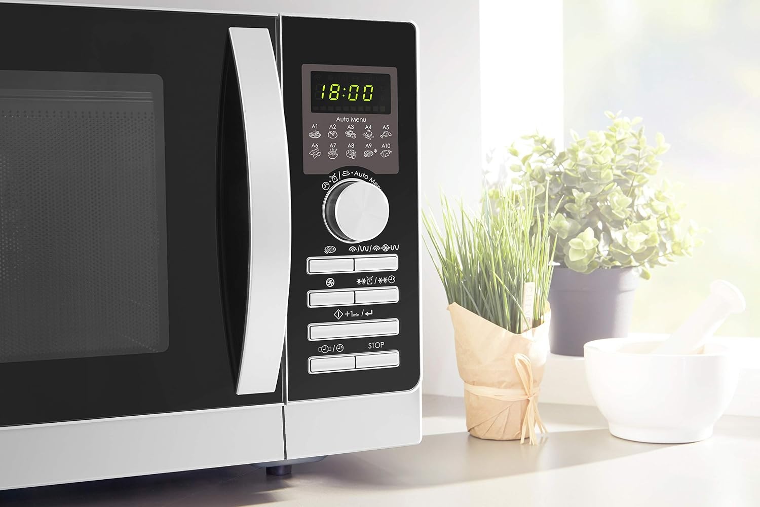 Sharp R843INW 3-in-1 Magnetron met Grill en Convectieoven - 25 Liter - 800 W - Zilver