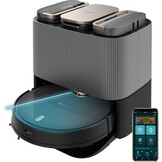 Cecotec Conga 13090 Spin Revolution Home and Wash Stofzuigerrobot, 7000 Pa, lasertechnologie, siliconen borstel, roterende dweilen, zijborstel, app en verbinding Bluetooth en WiFi 2,4 GHz