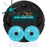 Cecotec Conga 13090 Spin Revolution Home and Wash Stofzuigerrobot, 7000 Pa, lasertechnologie, siliconen borstel, roterende dweilen, zijborstel, app en verbinding Bluetooth en WiFi 2,4 GHz