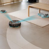 Cecotec Conga 13090 Spin Revolution Home and Wash Stofzuigerrobot, 7000 Pa, lasertechnologie, siliconen borstel, roterende dweilen, zijborstel, app en verbinding Bluetooth en WiFi 2,4 GHz
