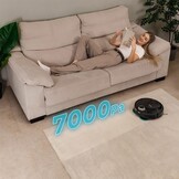 Cecotec Conga 13090 Spin Revolution Home and Wash Stofzuigerrobot, 7000 Pa, lasertechnologie, siliconen borstel, roterende dweilen, zijborstel, app en verbinding Bluetooth en WiFi 2,4 GHz