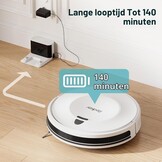 Redkey E6 Robotstofzuiger - 3800Pa - 7,5 cm Hoogte - Wit