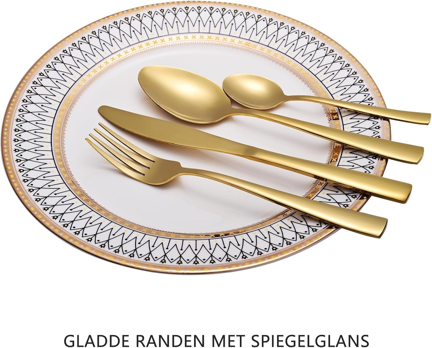 OTTO KONING Leipzig Bestekset Goud 32-Delig RVS voor 8 Personen
