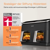 COSORI Airfryer met 2 kamers - 8,5 liter - Grijs-zilver