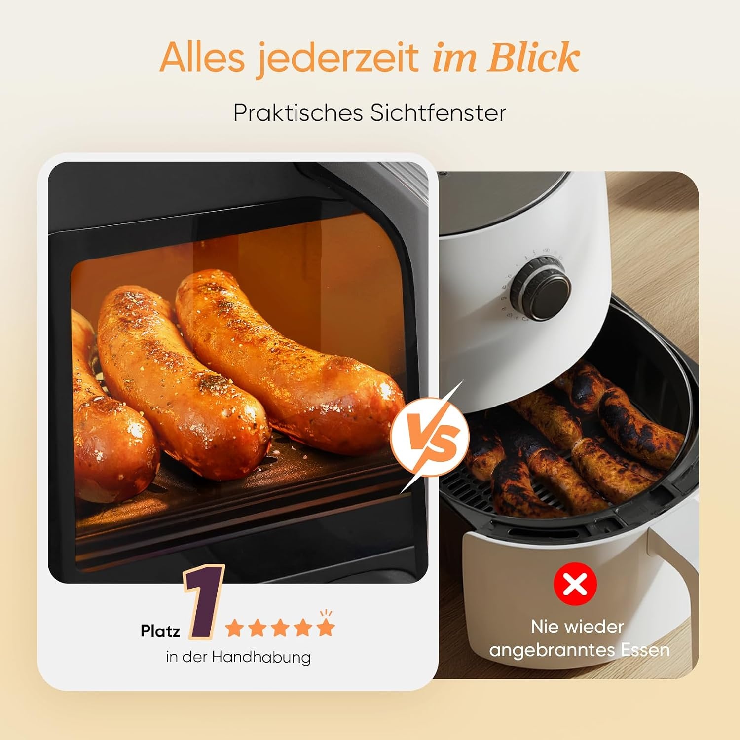 COSORI Airfryer met 2 kamers - 8,5 liter - Grijs-zilver