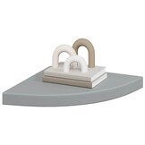 vidaXL Hoekschappen zwevend 4 st 35x35x3,8 cm MDF grijs