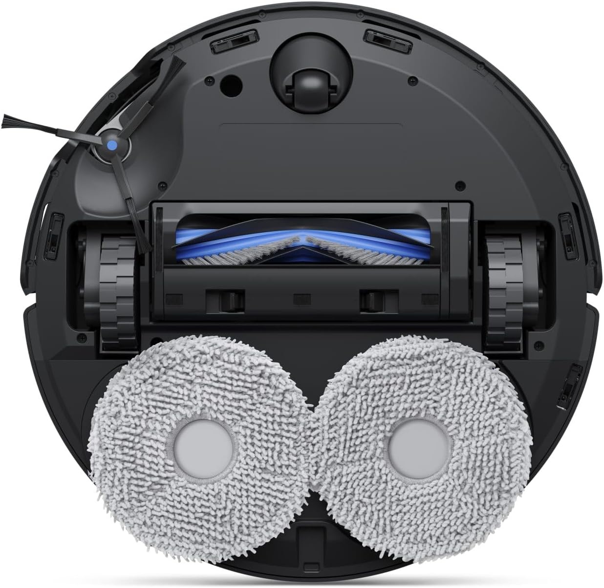 ECOVACS DEEBOT T50 OMNI Gen2-robotstofzuiger en -dweil, 25.000 Pa, ZeroTangle 3.0, AIVI 3D 2.0, alles-in-één OMNI-station, dweil voor 75°C-water, ultradun - 81 mm, Zwart