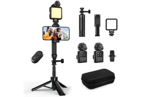 Vlogging Kit met Statief, Licht & Microfoon - 34% Korting