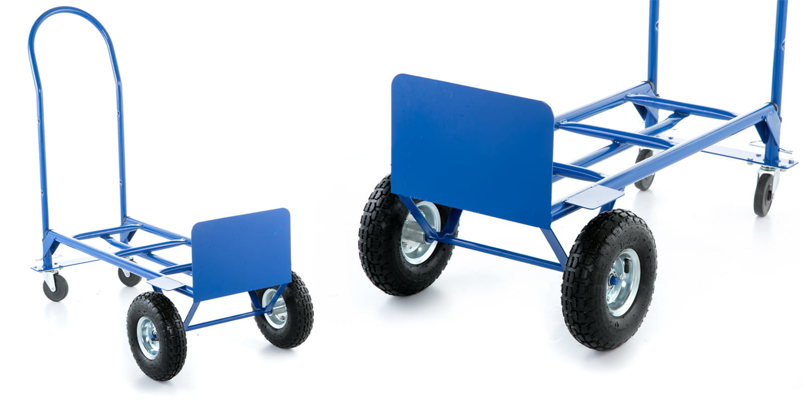 Steekwagen - Transportwagen - tot 250 kg - luchtbanden - blauw