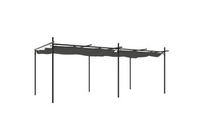 Antracietkleurige Pergola met Uitschuifbaar Dak (60% Korting)