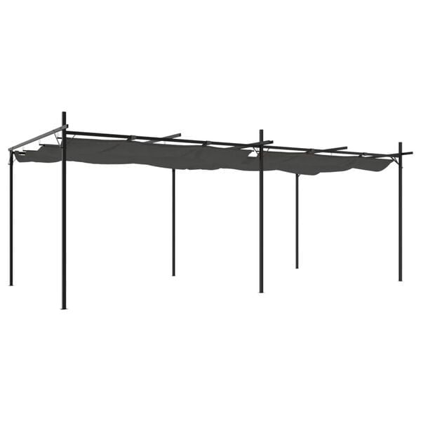 Antracietkleurige Pergola met Uitschuifbaar Dak (60% Korting)