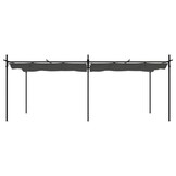 Antracietkleurige Pergola met Uitschuifbaar Dak (60% Korting)
