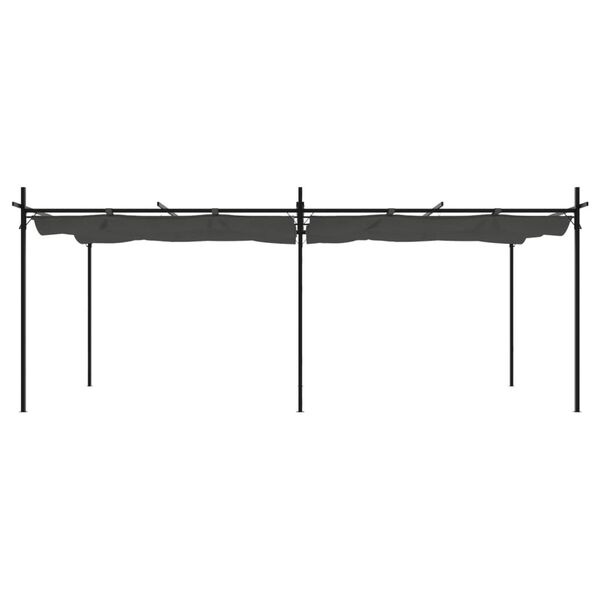 Antracietkleurige Pergola met Uitschuifbaar Dak (60% Korting)
