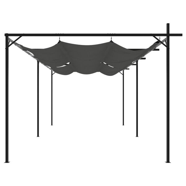 Antracietkleurige Pergola met Uitschuifbaar Dak (60% Korting)