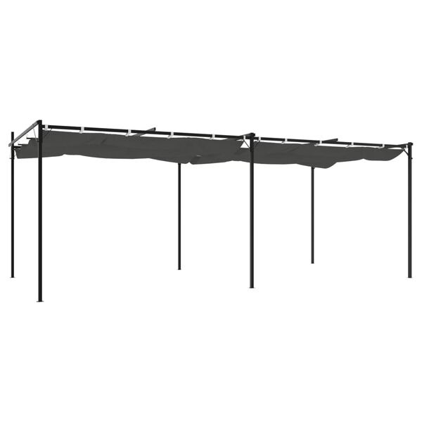 Antracietkleurige Pergola met Uitschuifbaar Dak (60% Korting)