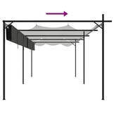 Antracietkleurige Pergola met Uitschuifbaar Dak (60% Korting)