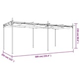 Antracietkleurige Pergola met Uitschuifbaar Dak (60% Korting)