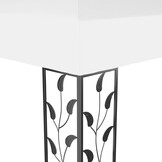 vidaXL Prieel met Dubbel Dak 3x4m Wit - 55% Korting