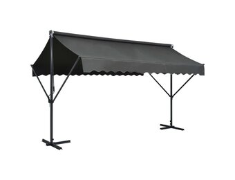 Vrijstaande Luifel Antraciet 400x300 cm - 35% Korting