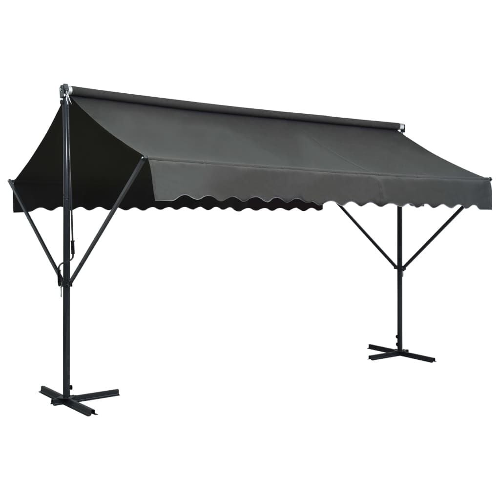 Vrijstaande Luifel Antraciet 400x300 cm - 35% Korting