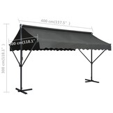 Vrijstaande Luifel Antraciet 400x300 cm - 35% Korting