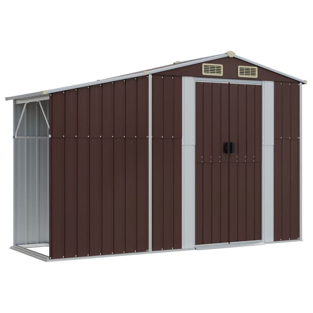 Tuinschuur Staal 277x93x179 cm Bruin - 35% Korting