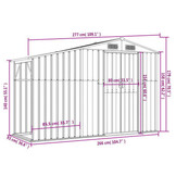 Tuinschuur Staal 277x93x179 cm Bruin - 35% Korting