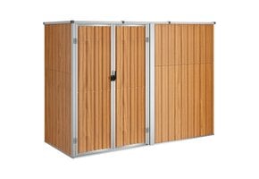 VidaXL Tuinschuur 225x89x161 cm Staal Bruin (55% Korting)