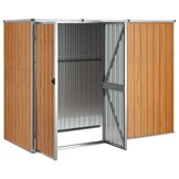VidaXL Tuinschuur 225x89x161 cm Staal Bruin (55% Korting)