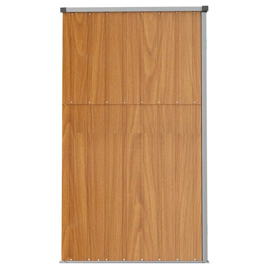 VidaXL Tuinschuur 225x89x161 cm Staal Bruin (55% Korting)