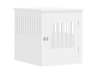 vidaXL Hondenbench 64,5x80x71 cm bewerkt hout wit