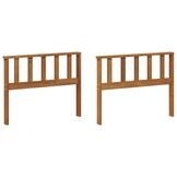 vidaXL Armleuning 2 st Naturel 80 x 6 x 61 cm Massief Acaciahout