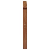 vidaXL Armleuning 2 st Naturel 80 x 6 x 61 cm Massief Acaciahout