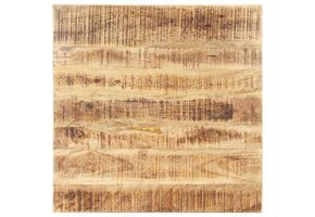 Massief Mangohouten Tafelblad 70x70 cm - Industriële Stijl (34% Korting)