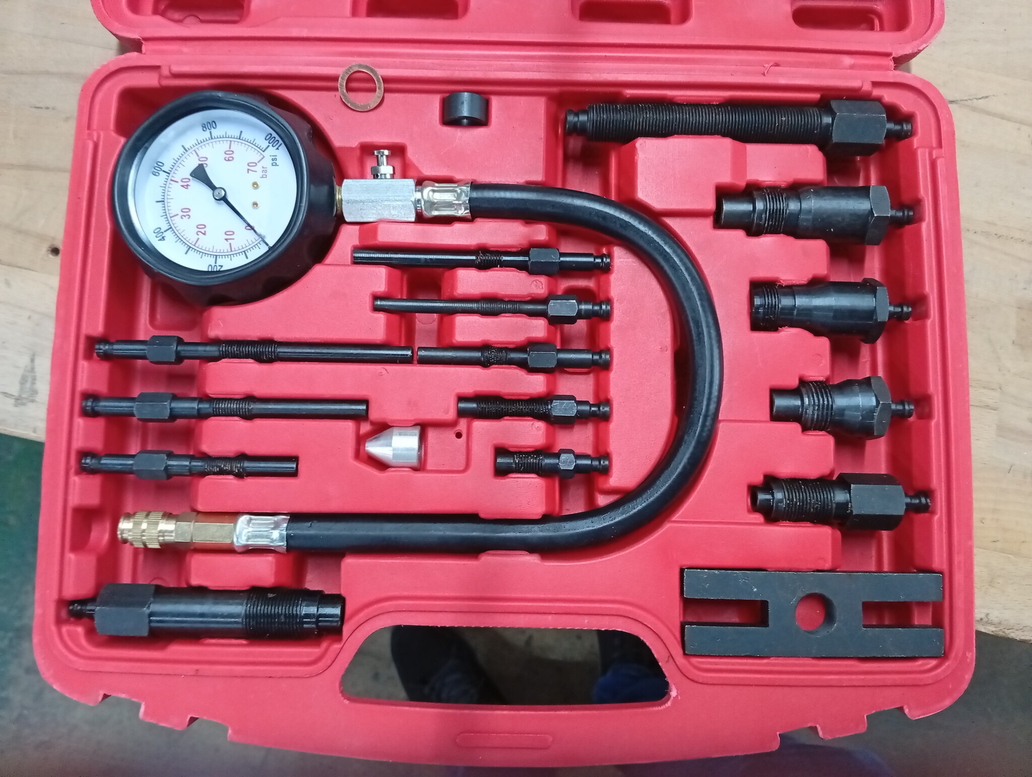 vidaXL 17-delige Compressietesterset voor dieselmotoren