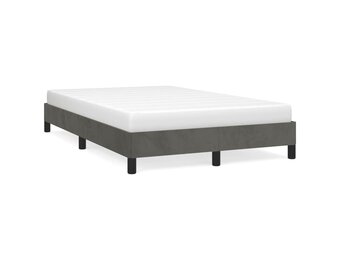 vidaXL Bedframe zonder matras 120x190 cm fluweel donkergrijs