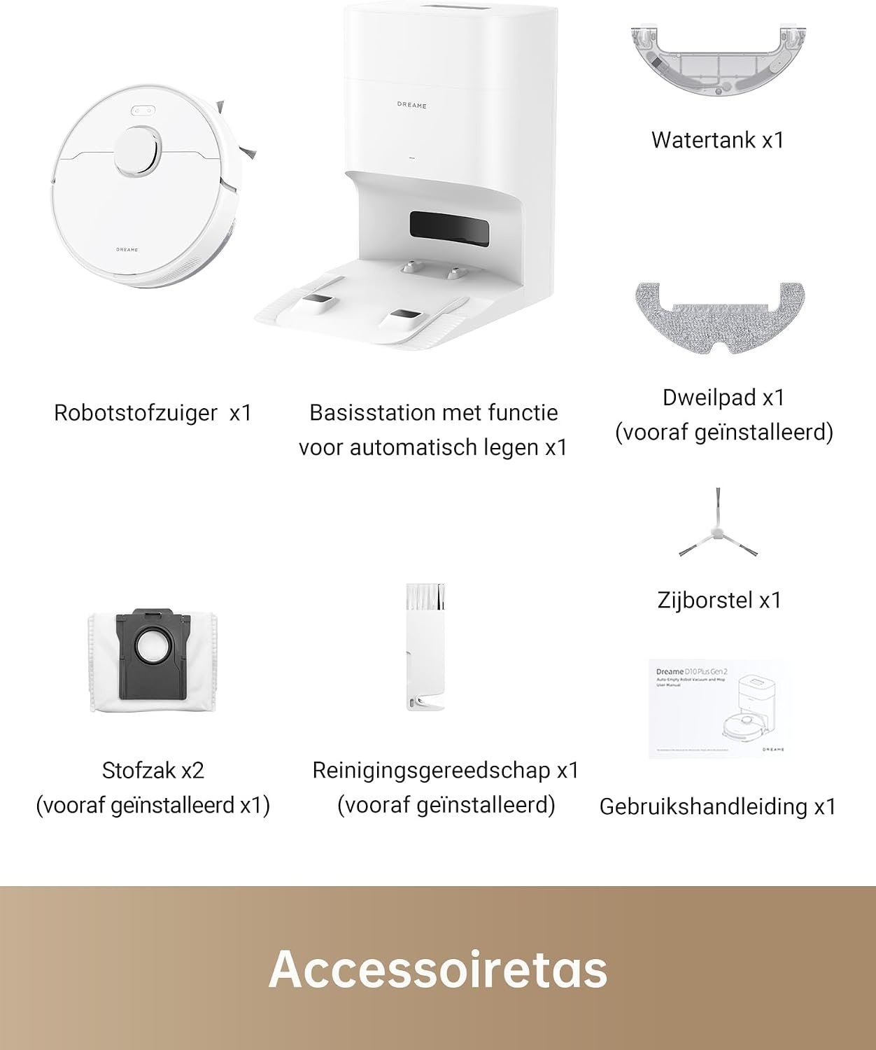 DREAME D10 Plus Gen 2 robotstofzuiger met 90-daags zelfleegstation