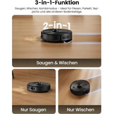Proscenic Q20 Plus Robotstofzuiger met Dweilfunctie en Leegstation - Zwart
