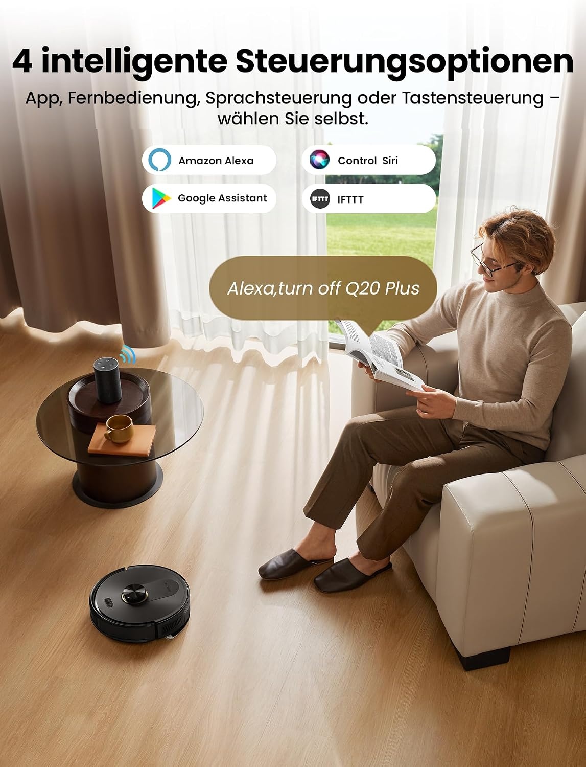 Proscenic Q20 Plus Robotstofzuiger met Dweilfunctie en Leegstation - Zwart