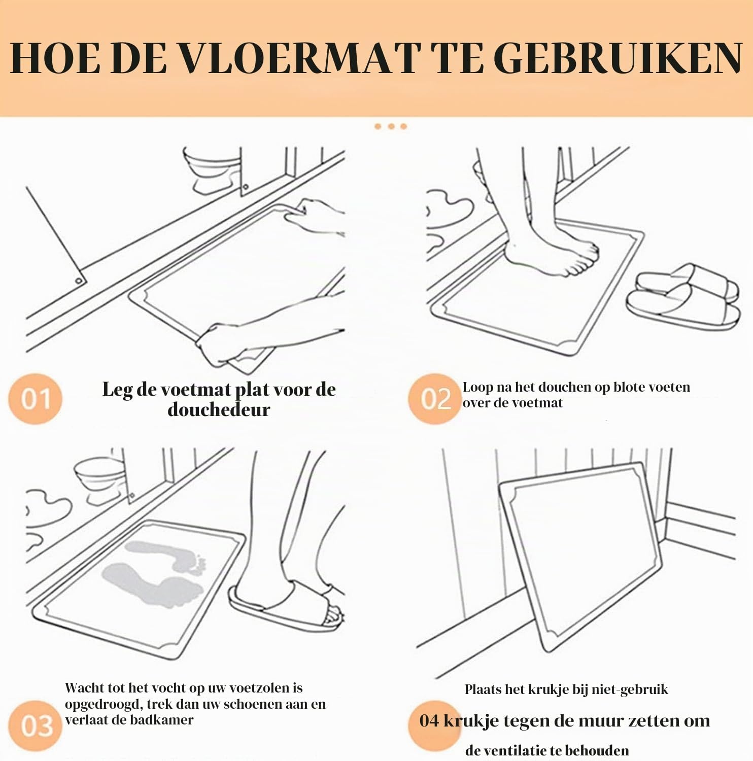 Badmat van steen, 2-delige set, super absorberende diatomee, antislip, sneldrogende badmat (2 x donkergrijs)