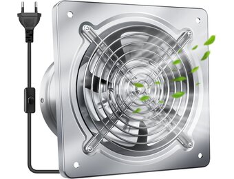 Yrichtra Afzuigventilator 200 mm - Zilver - 980 m³/u - Wand- en Plafondmontage